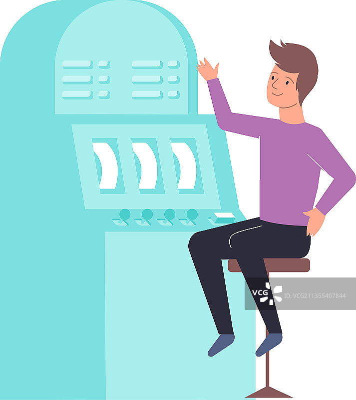 老虎机成瘾构成图片素材