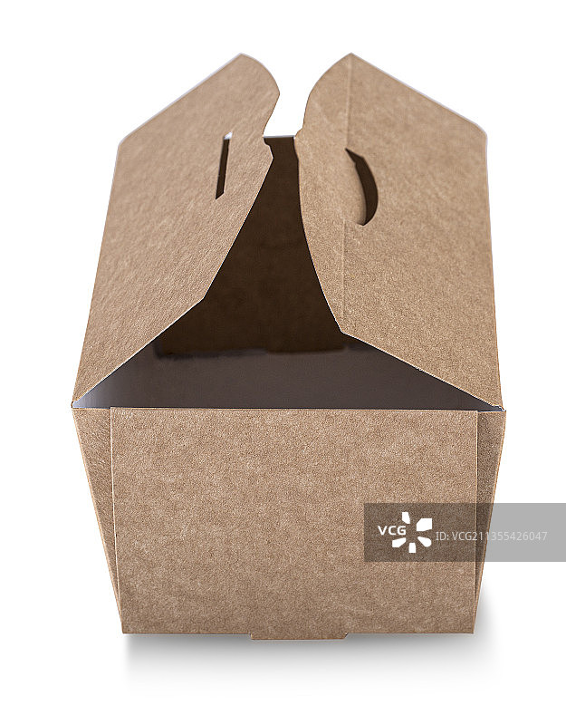 白色背景下的纸箱特写图片素材