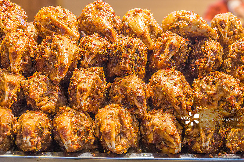 麻辣兔头特写图片素材