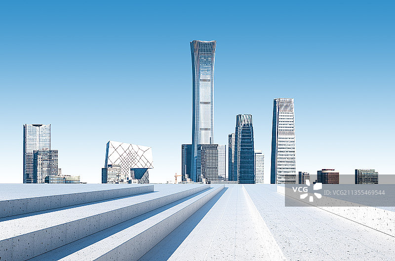 北京城市建筑地板广场背景图片素材