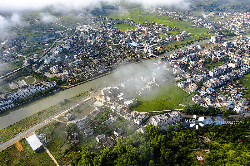 中国广东省梅州市丰顺县建桥镇建桥村图片素材