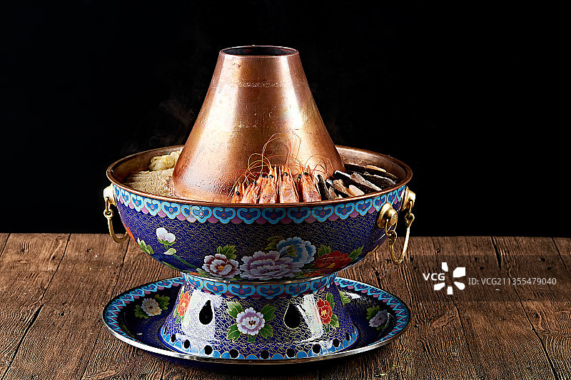 什锦海鲜景泰辣火锅图片素材