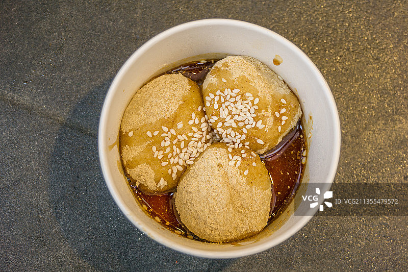 中国四川成都小吃三大炮特写图片素材