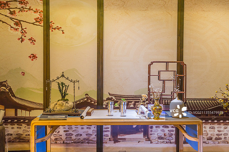 中国复古风格的室内装饰图片素材