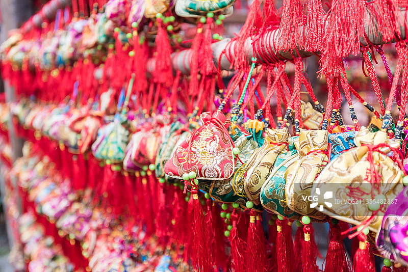 中国四川成都的手工艺品香囊特写图片素材