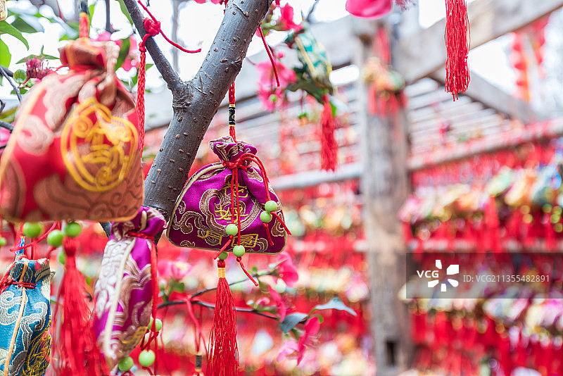 中国四川成都的手工艺品香囊特写图片素材