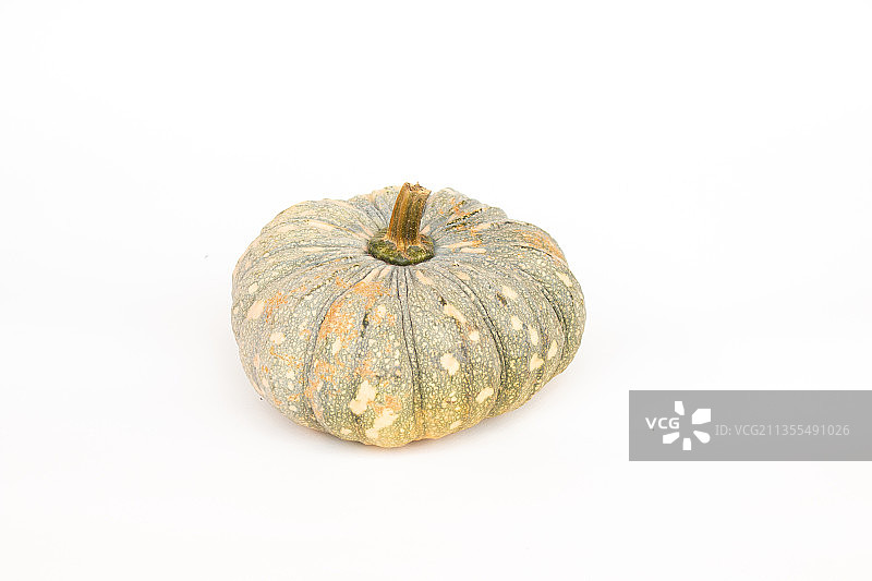 白色背景下的南瓜特写图片素材