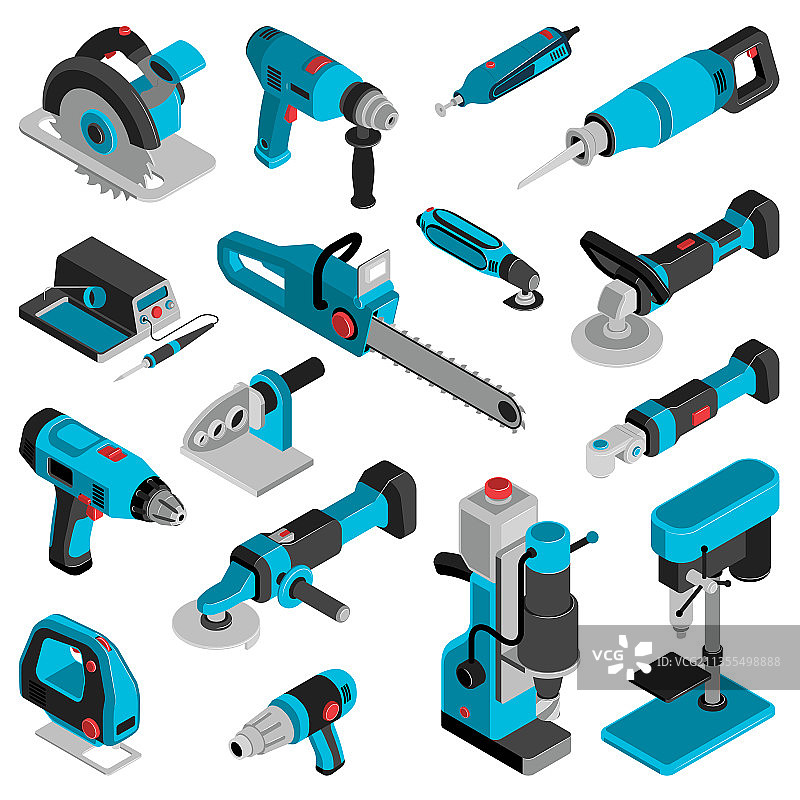 2.5D电动机械和工具合集图片素材
