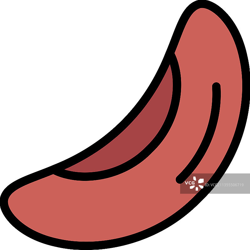 斑豆图标彩色轮廓图片素材