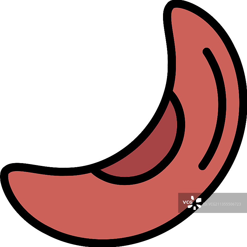 彩色有机腰豆轮廓图标图片素材