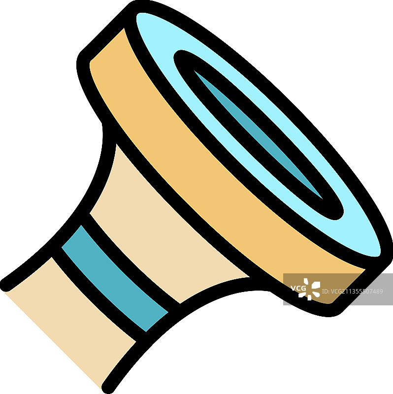 建筑材料彩色轮廓图标图片素材