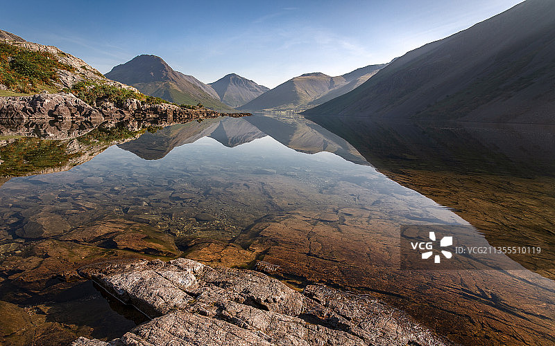 英国西斯凯尔废水的湖光山色图片素材
