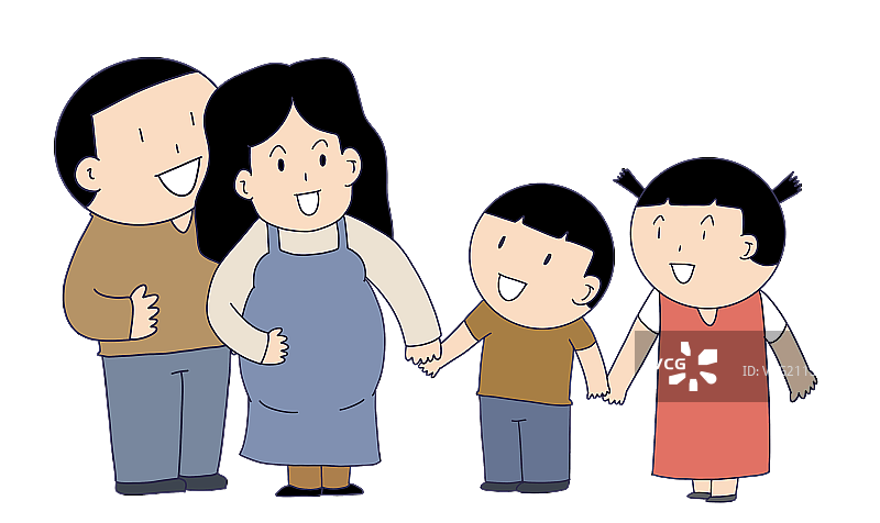 元素：父母和孩子们图片素材