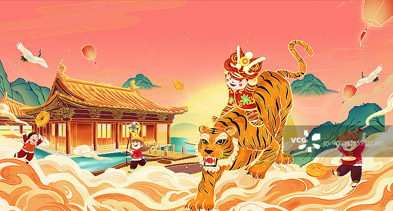新年创意插画图片素材