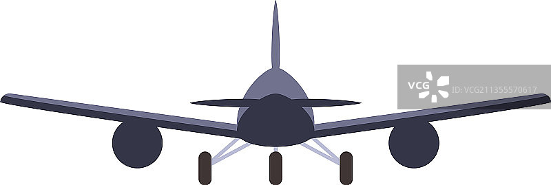 客运飞机正面图图片素材