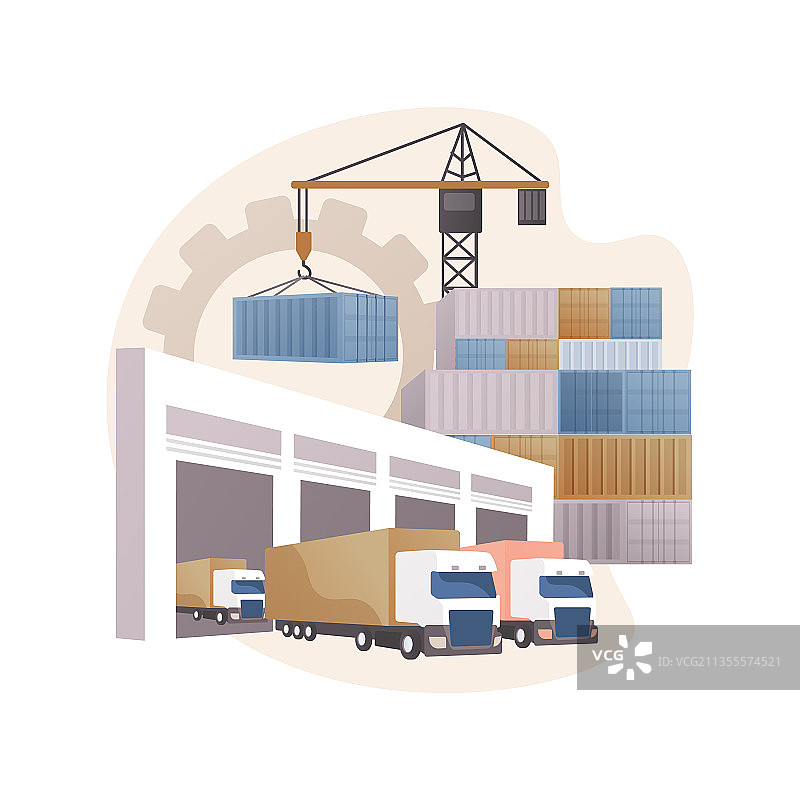 物流枢纽抽象概念图片素材