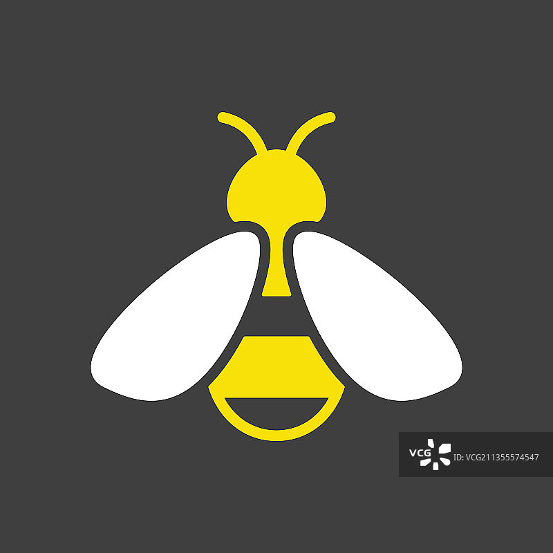 蜜蜂扁平图标农场动物标志图片素材