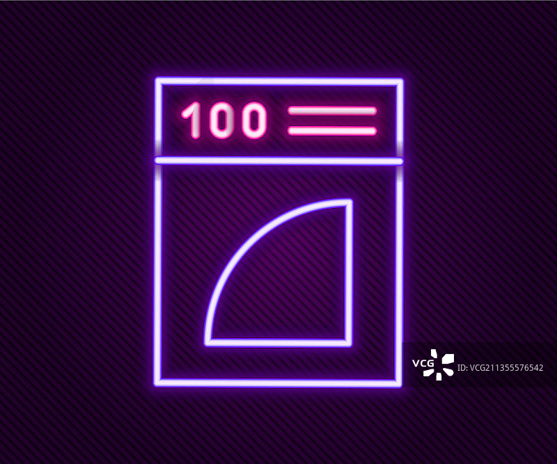 发光霓虹灯咖啡滤纸图标图片素材