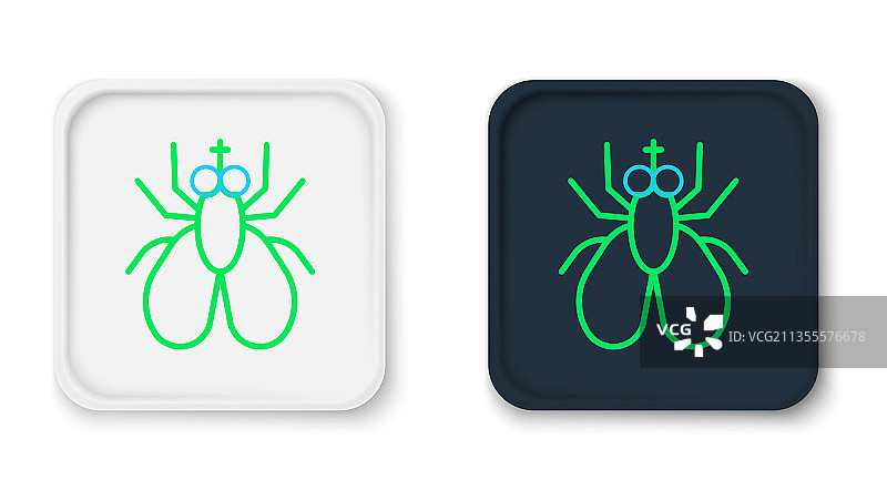 白色背景上孤立的线条昆虫飞行图标图片素材