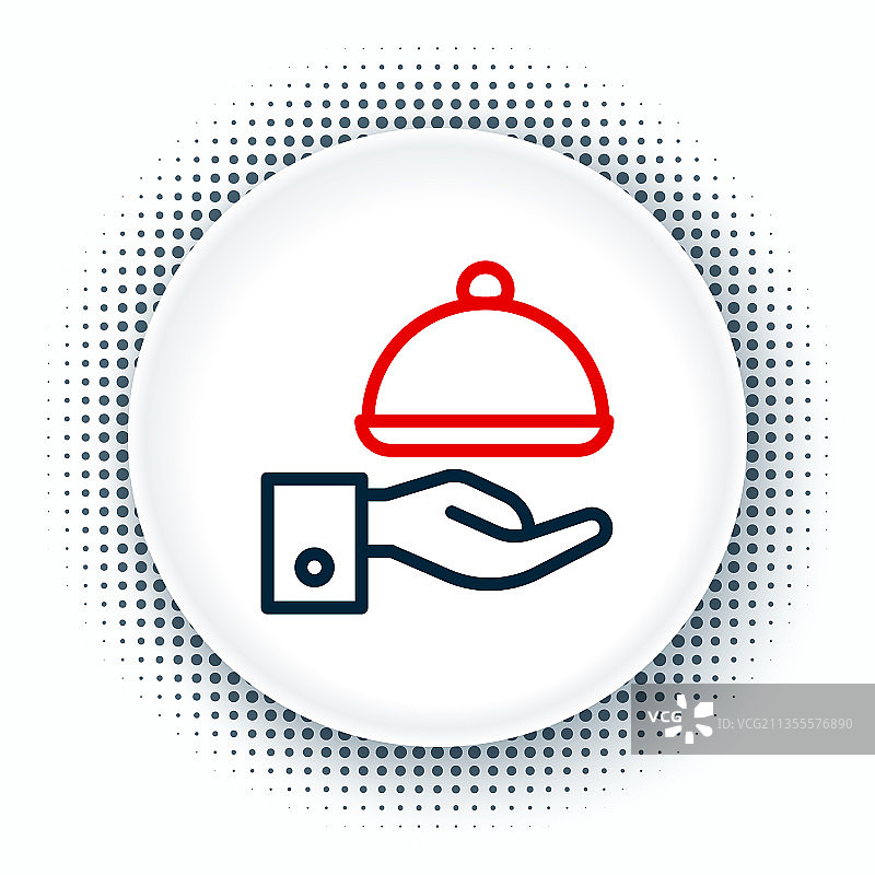 餐盘食物图标线条图片素材