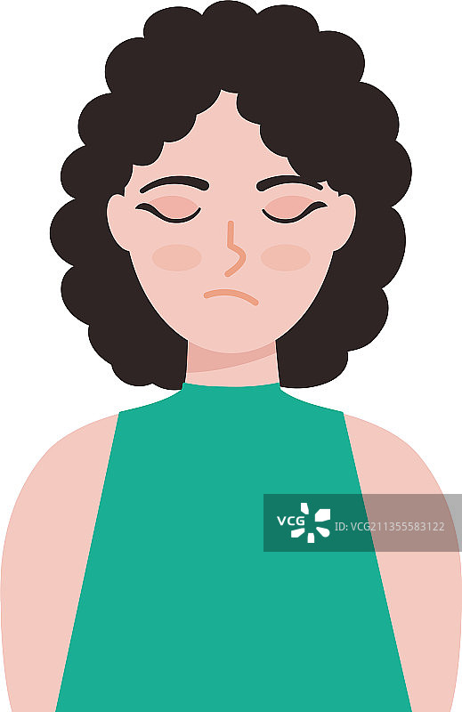 悲伤的女人图标图片素材