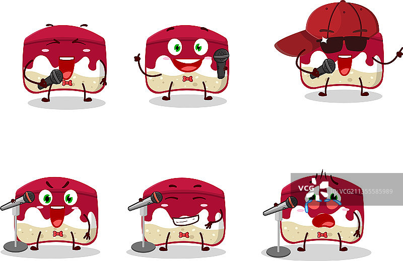 可爱的卡通樱桃蛋糕设计图片素材