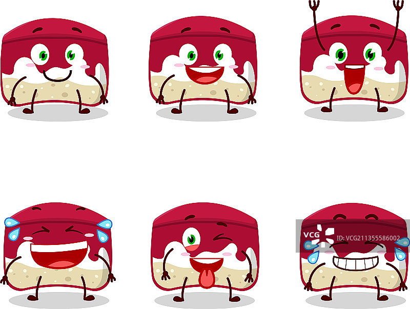 卡通樱桃蛋糕人物，带微笑图片素材