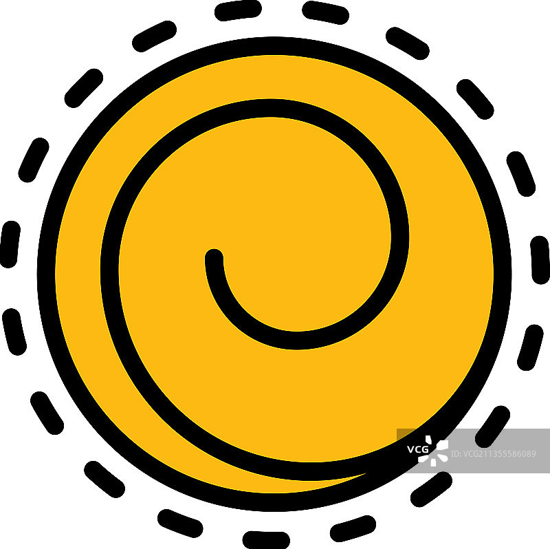 催眠涡旋彩色轮廓图标图片素材