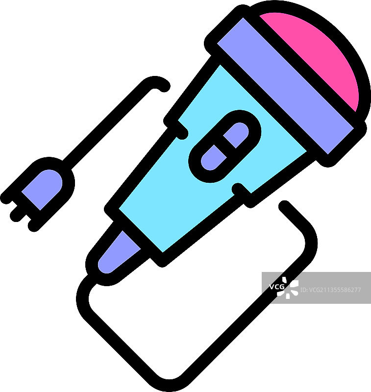 超声设备彩色图标图片素材