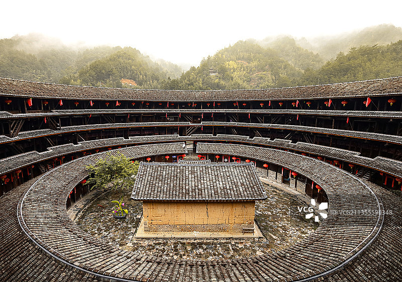 福建下洋初溪土楼图片素材