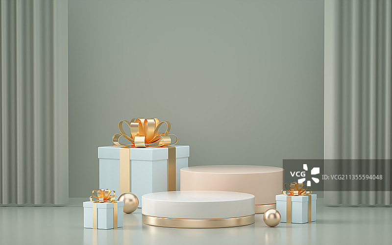 产品展台三维图形庆祝节日背景图片素材