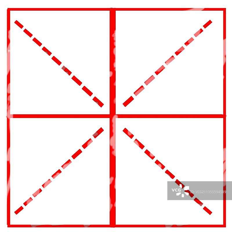 田字格方框破碎连贯零散图片素材