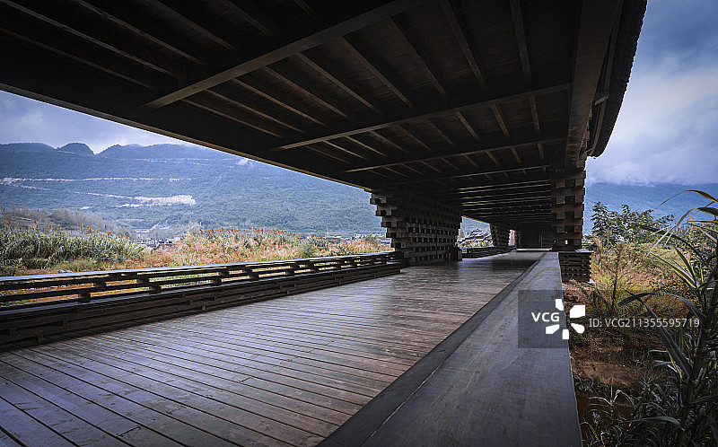 重庆黔江濯水古镇风雨廊桥世界第一图片素材