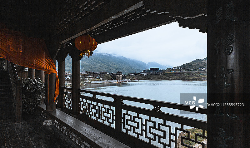 重庆黔江濯水古镇风雨廊桥世界第一图片素材