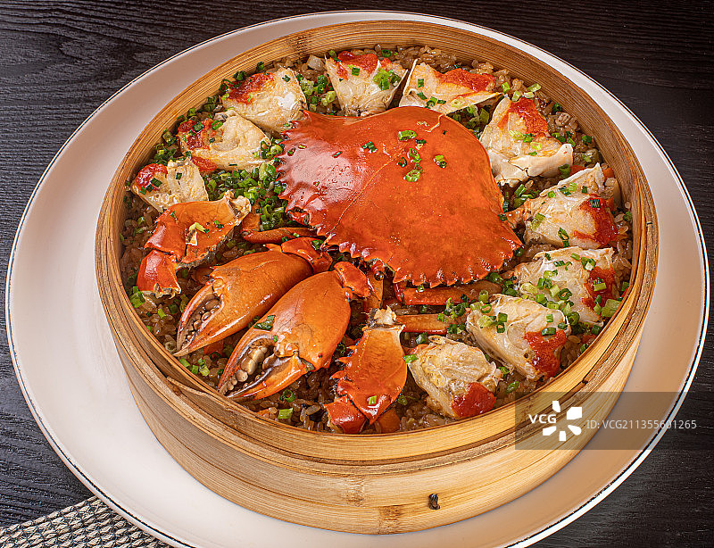 蒸笼螃蟹图片素材