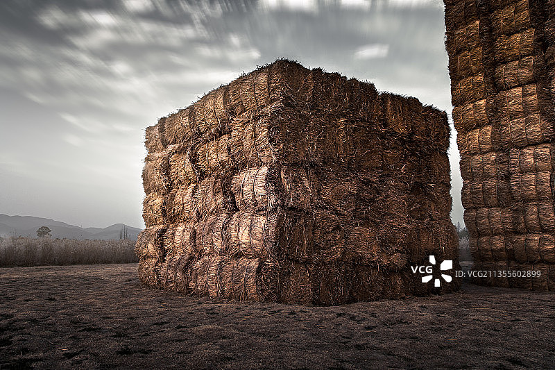 良渚遗址干草堆图片素材