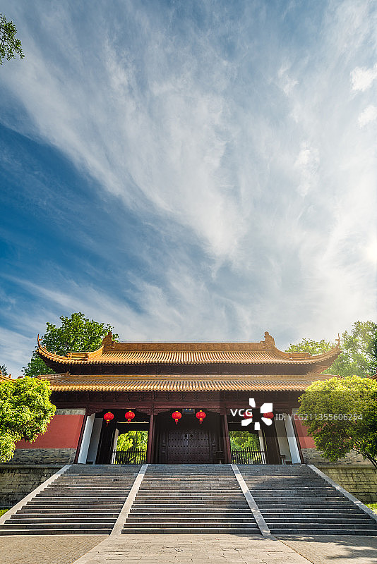 中国江苏南京朝天宫的大成门古建筑图片素材