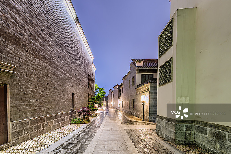 中国江苏南京老门东古建筑夜景图片素材