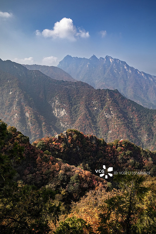 秦岭秋色图片素材