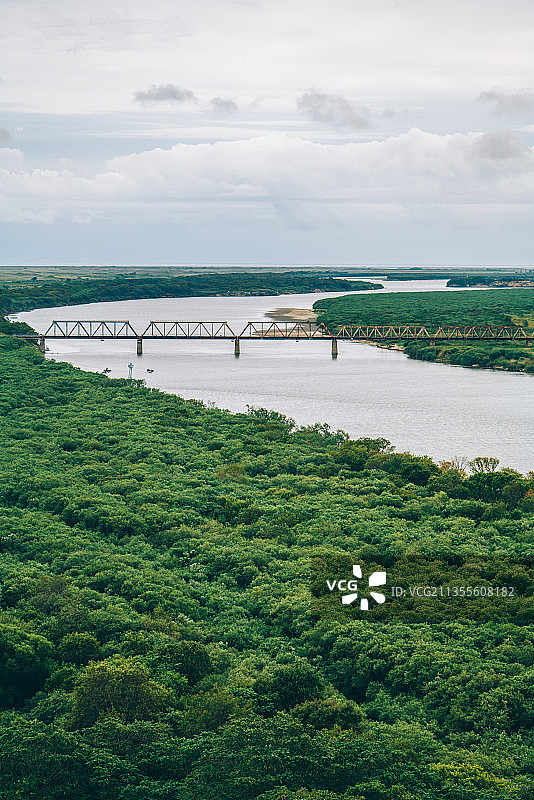珲春防川一眼看三国图片素材