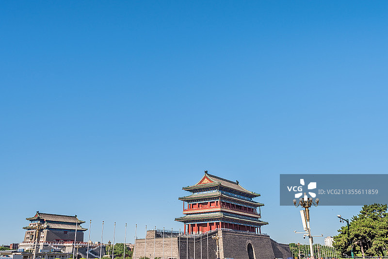 中国北京正阳门城楼古建筑图片素材