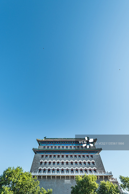 中国北京正阳门箭楼古建筑图片素材