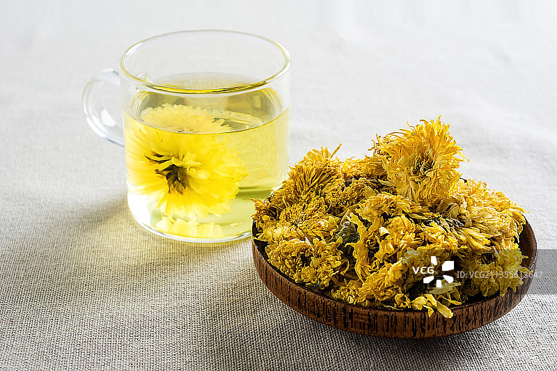 美容养颜草本花茶，皇菊花茶图片素材