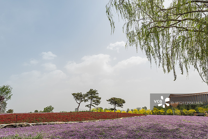 中国北京世园会永宁阁的园林建筑图片素材