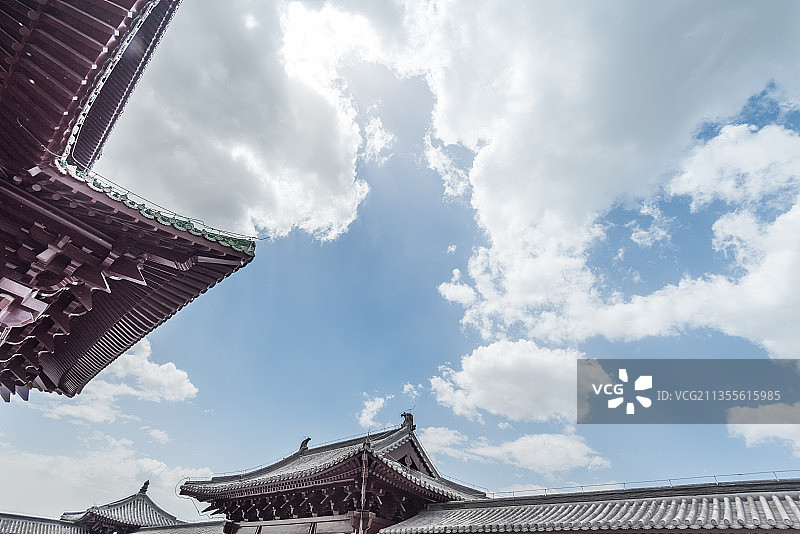 中国北京世园会永宁阁的园林建筑图片素材