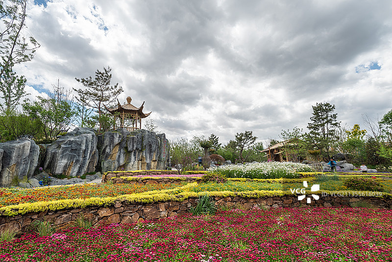 中国北京世园会江西园的园林建筑图片素材