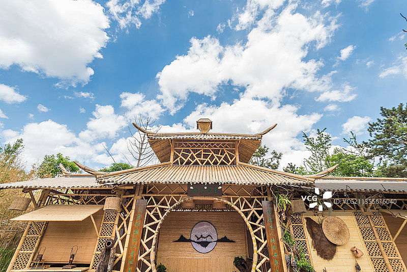 中国北京世园会江西园的园林建筑图片素材