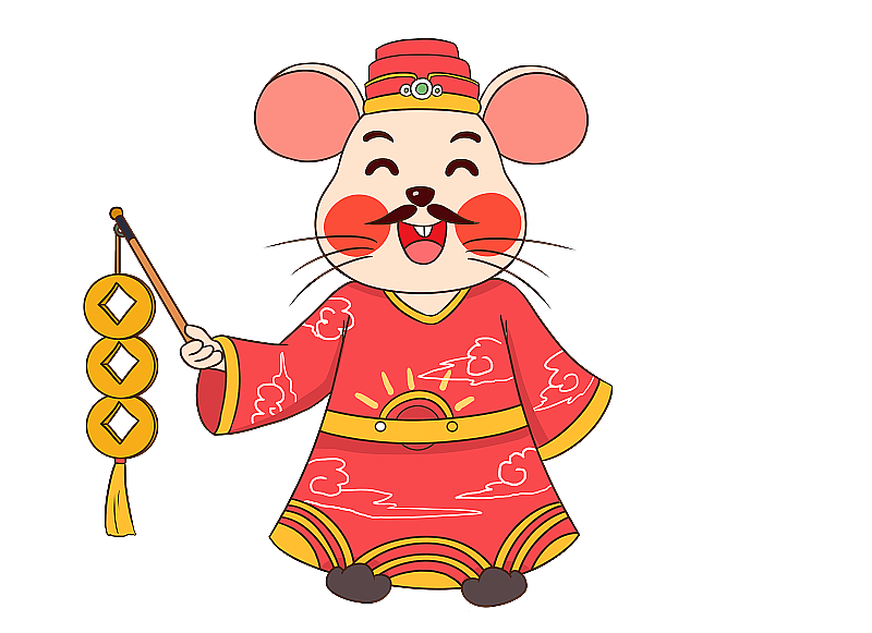 新年鼠年财神图片素材