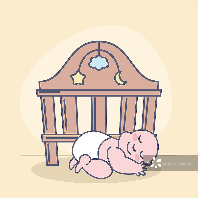 可爱的婴儿睡眠图片素材