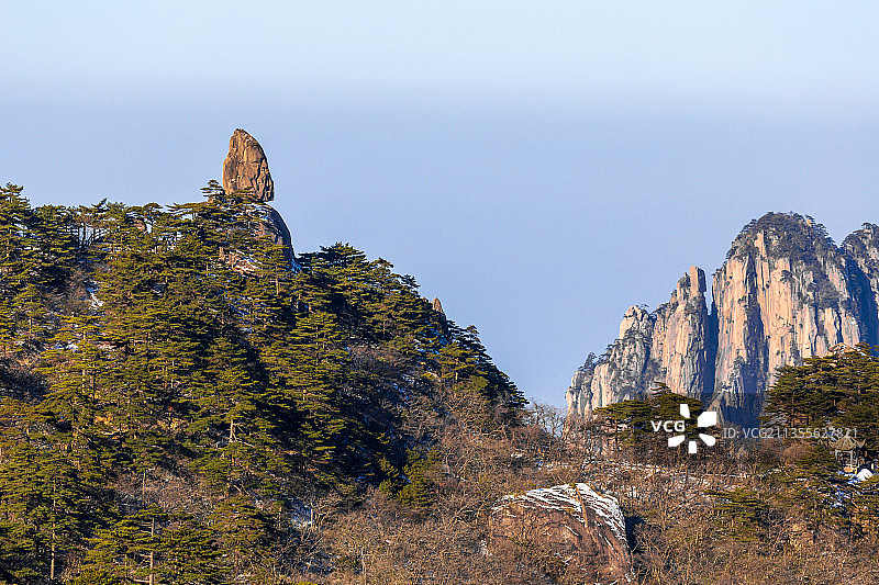 黄山飞来石图片素材